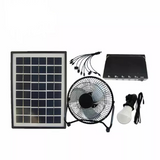 8inch Solar Fan with 3 LED Light Bulbs