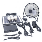 8inch Solar Fan with 3 LED Light Bulbs