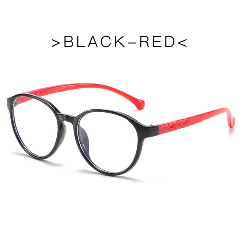 Blue Ray Glasses - UV Protection - Black / Red