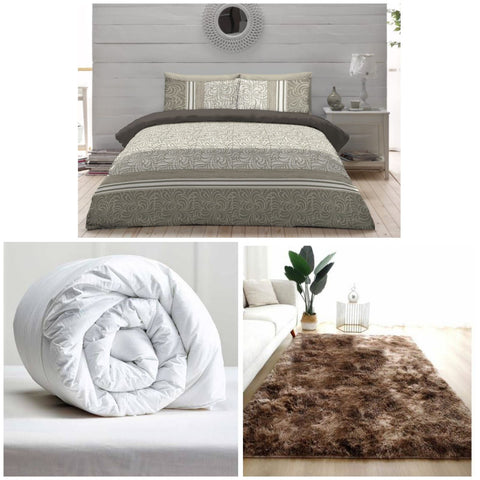 DOUBLE DUVET COMBO - BROWN (CLEARANCE)