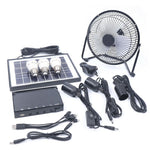 8inch Solar Fan with 3 LED Light Bulbs