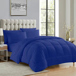 Block Comforter Set - Queen Size - Royal Blue