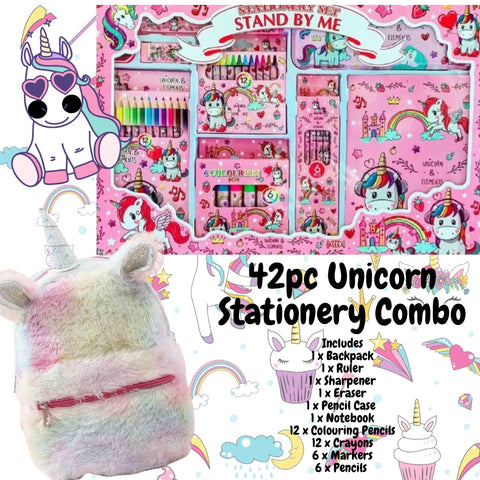 42pc Unicorn Stationery Combo
