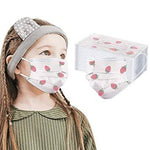 3 Ply Kids Disposable Masks - Strawberry Design - 50 Pack